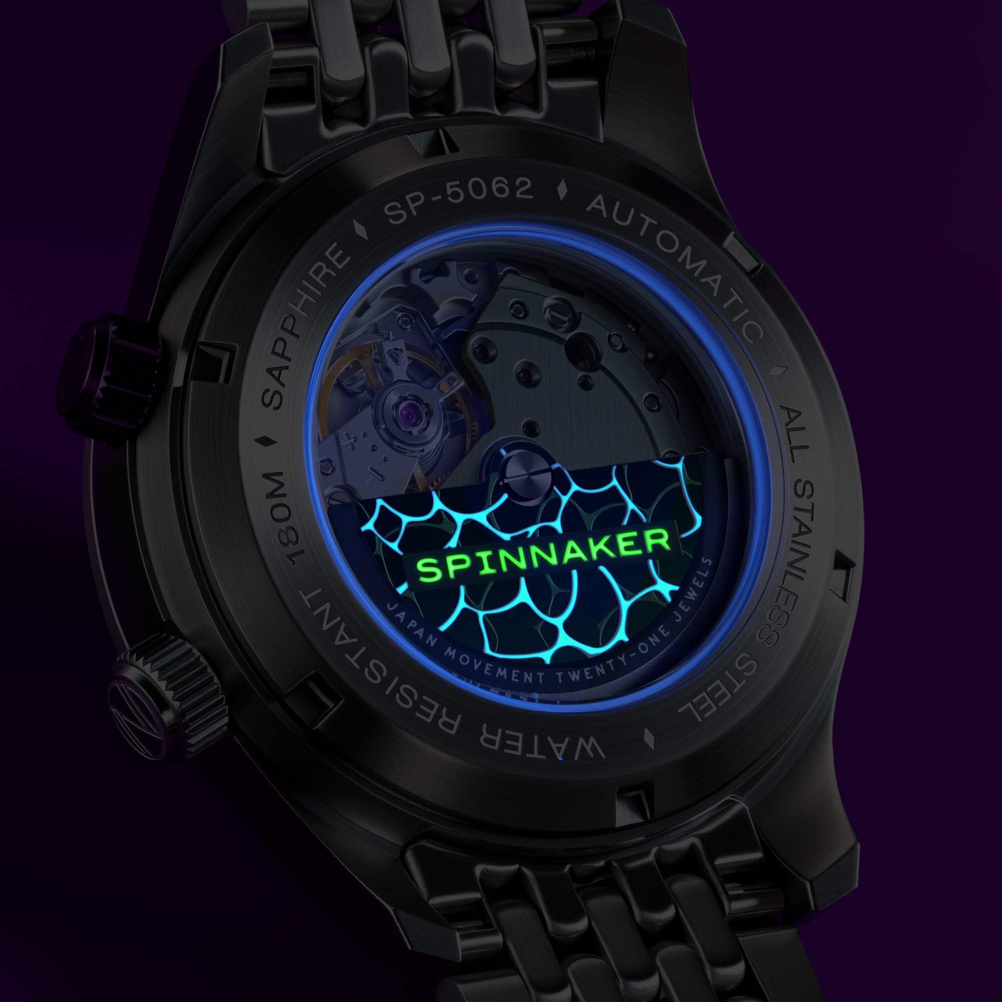 Spinnaker Bradner SP-5062 - Orologio automatico da uomo con cinturino in acciaio inox massiccio, 42 mm