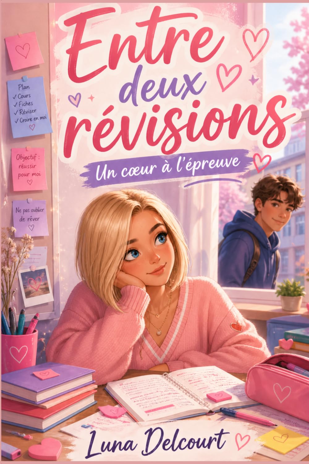 Entre deux révisions Un cœur à l’épreuve: Une romance ado au collège entre brevet, premier amour, amitié et confiance en soi.