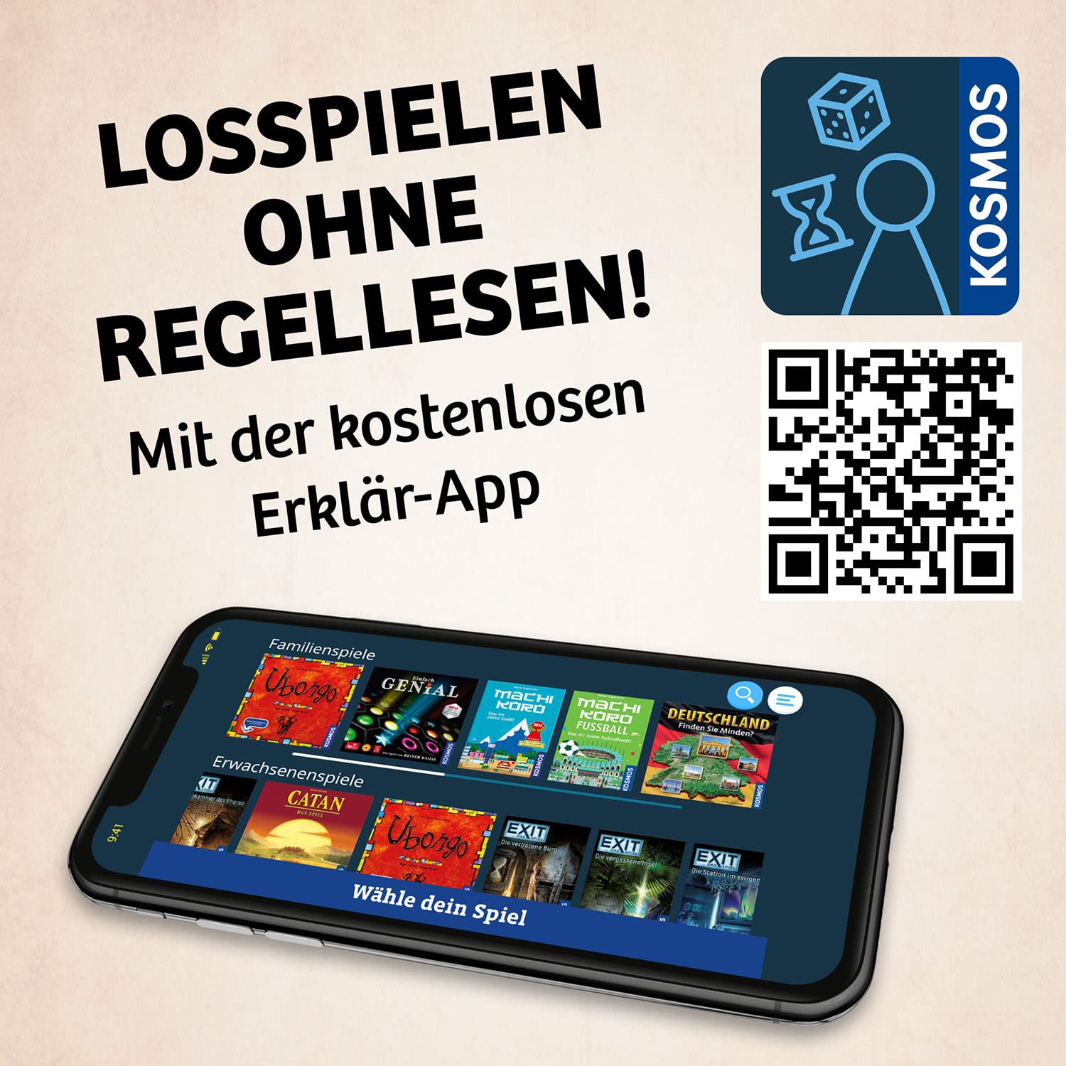 Kosmos 682804 Il Signore degli Anelli - Insieme alla Montagna del Destino, Gioco di Famiglia cooperativo, per 1-4 Persone, dai 10 Anni, Gioco d'avventura, emozionante Gioco da Tavolo