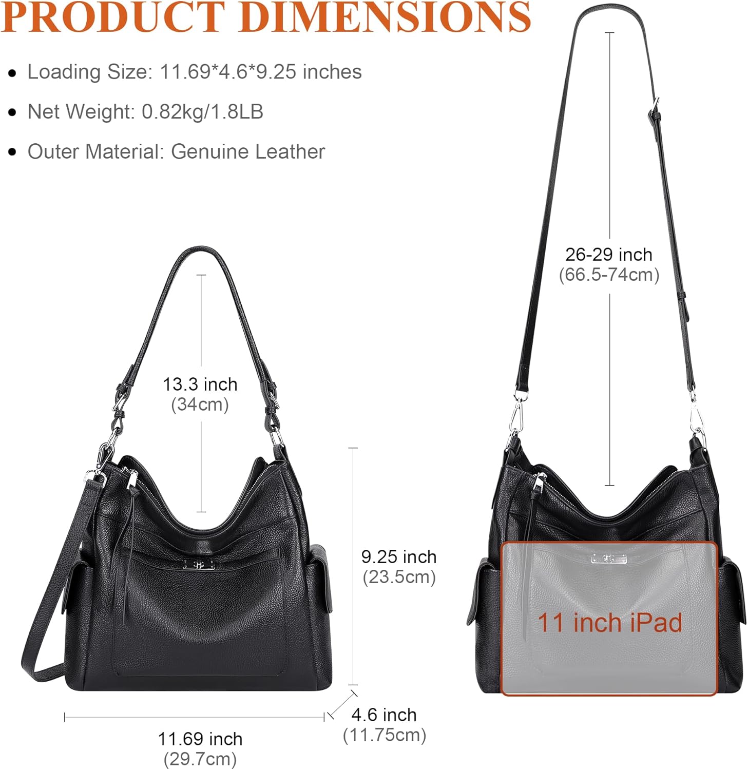 Over Earth Leather Hobo Purses and Handbags for Women Ladies Shoulder Crossbody Purse - Image 6