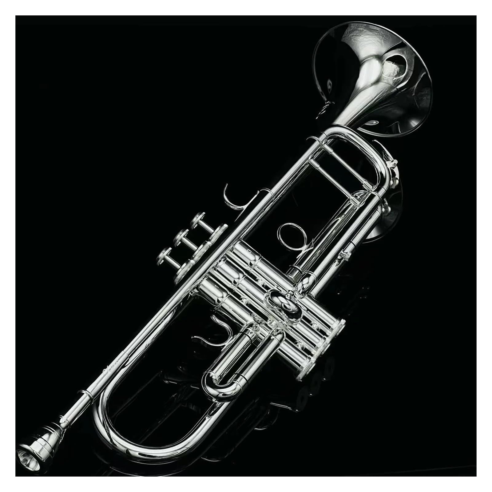 trąbka instrument Instrument Muzyczny Trąbkowy, Posrebrzany, Profesjonalny Instrument Muzyczny Trąbkowy