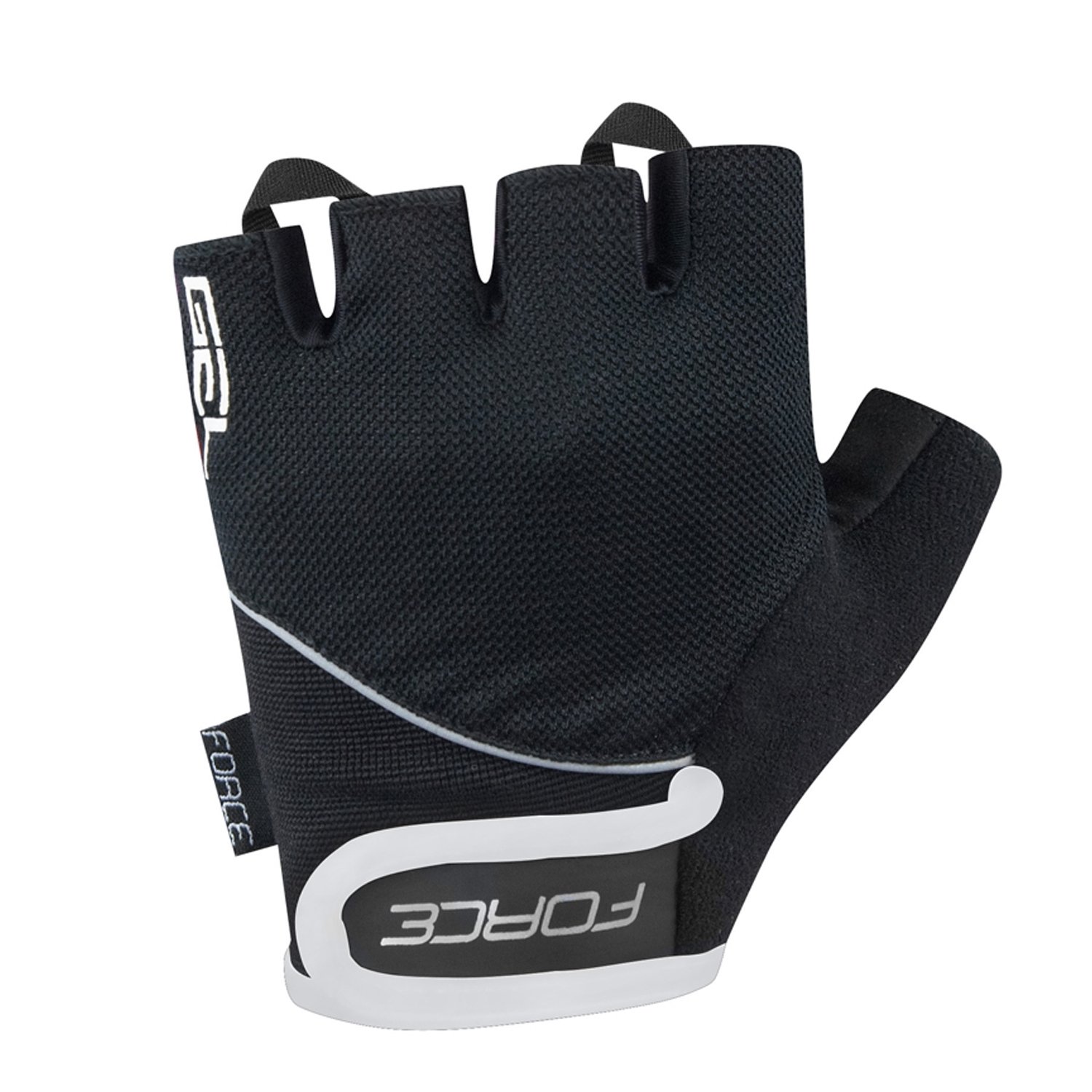 Force1 Hombres de la Fuerza Gel Guantes Guantes, Hombre, Guantes, Force Gel Mitts, Negro, XS