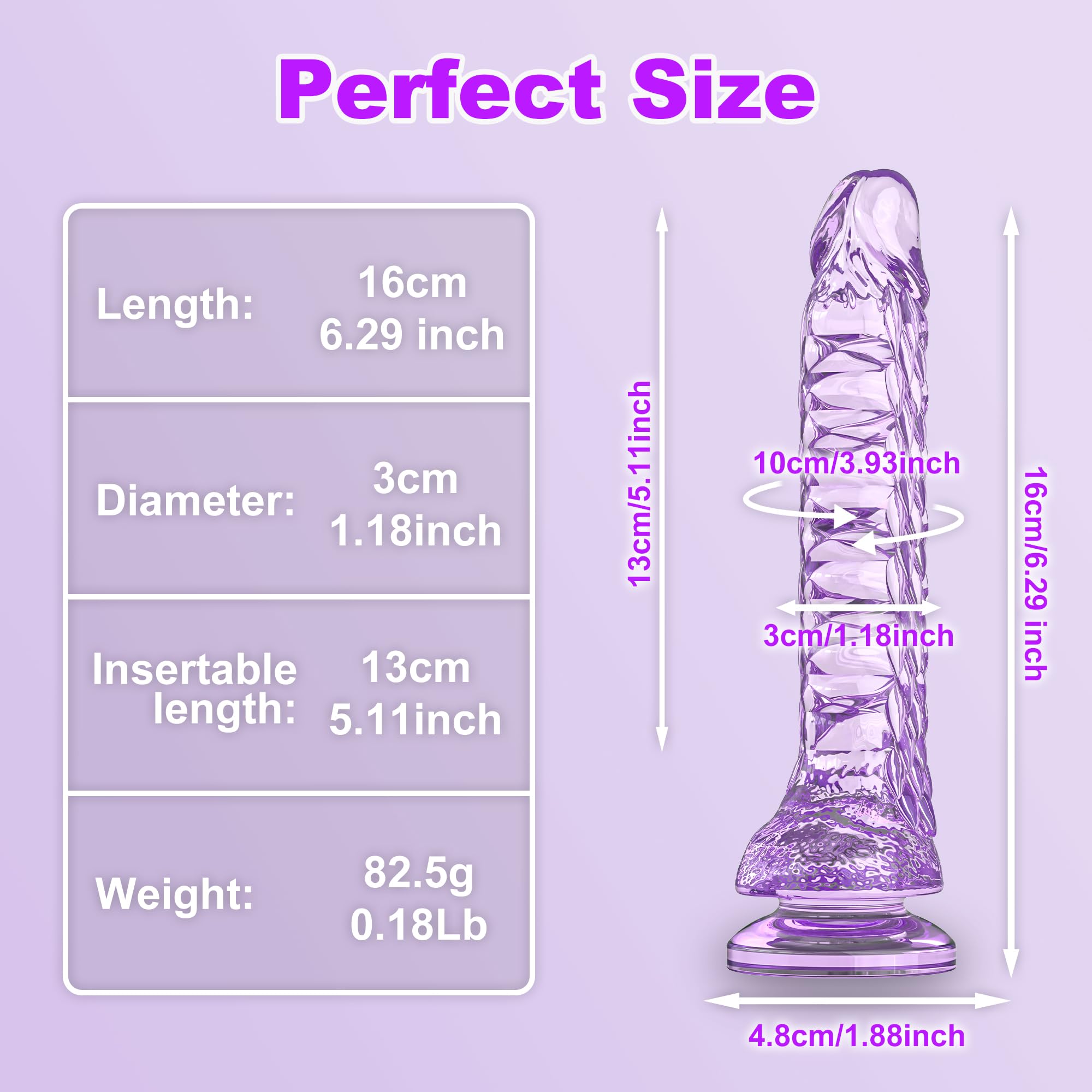 6.3 inch Dragon Dildo with Strong Suction Cup for Hands-Free Play,Realistic Monster Dildo Anal Plug Prostate Massager Adult Sex Toys for Vaginal G-Spot and Anal Prostate Purple: 6.3 Inch Purple