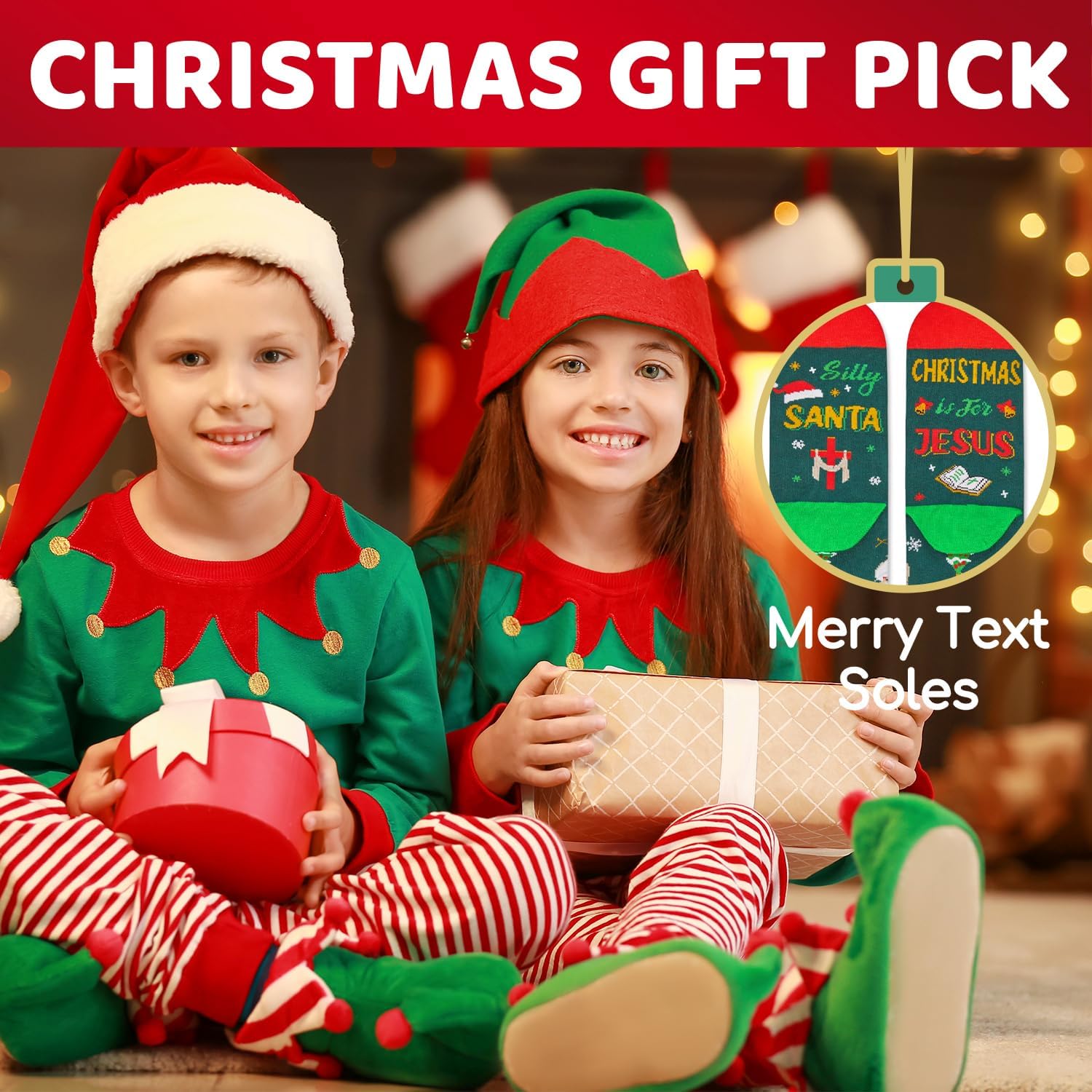 HAPPYPOP Jesus Gifts Idea Socks - Christian Gifts for Kids Boys Girls, Christmas Socks for Kids - Image 6