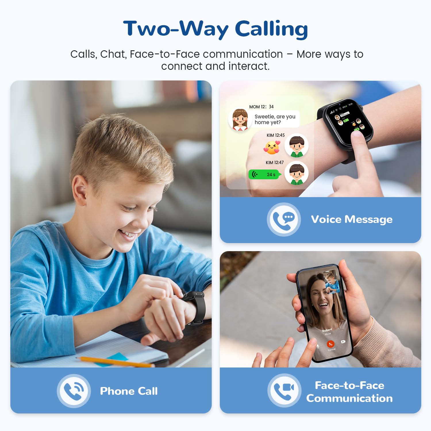 4G Smartwatch Bambini, IP68 Orologio Smartwatch Bambini con GPS, Doppia Fotocamera, Videochiamate, Chiamate, Chat Vocale, SOS, Modalità Scuola, Torcia, Contapassi Smart Watch Ragazzi e Ragazze Nero