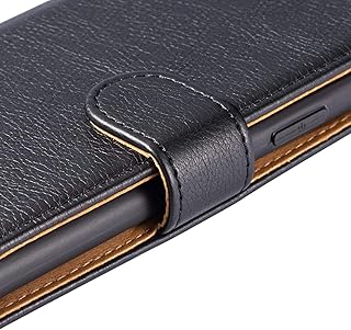 Case Collection Hochwertige Leder hülle für LG K51 Hülle (6,5") mit Kreditkarten, Geldfächern und Standfunktion für LG K51...