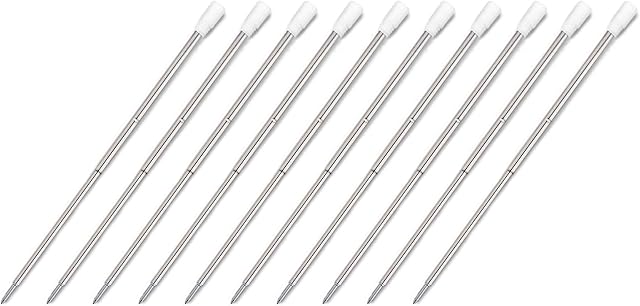 10 x Black Ink Refills (2 parts) Compatible with Swarovski STARDUST Crystal Elements Filled Ballpoint Pen