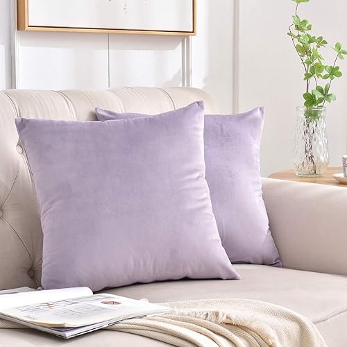 Miniatura 8 de Rythome Juego de 2 cómodas fundas de almohada para ropa de cama, fundas decorativas para sofá y sillón, terciopelo sólido suave con cremallera