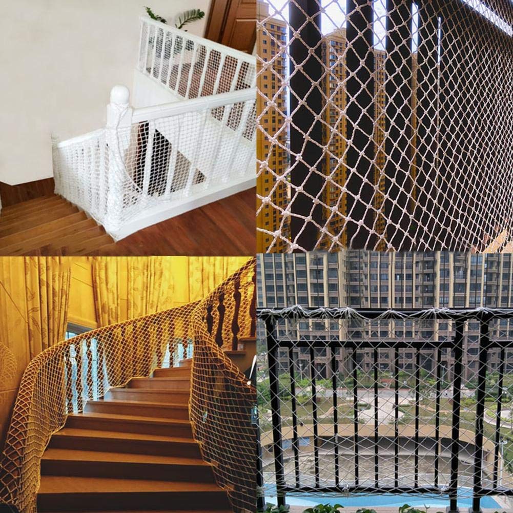 Red de protección antiescape, red de protección para niños y niños, para balcón, ventana, escalera, jardín de infantes, 5 cm, tamaño de malla - 3 x 8 m