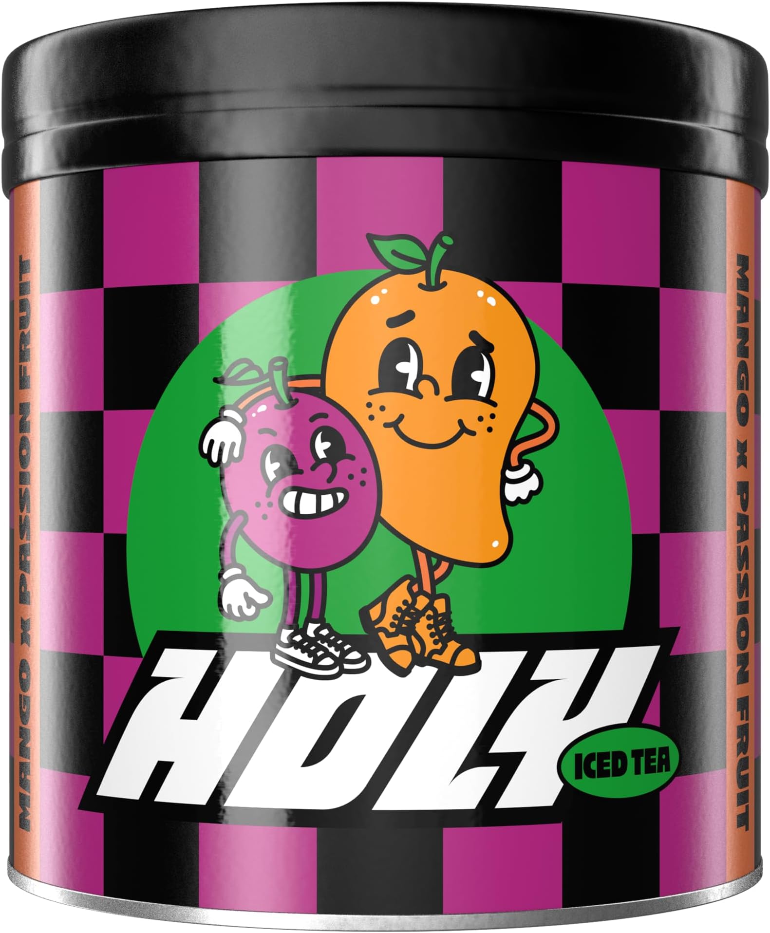 – HOLY Iced Tea Mango x Passion-Fruit X Black Tea| 50 portions with antioxidants | Sugar-free iced tea with Relax formula | Vegan with 100% natural fruit flavours