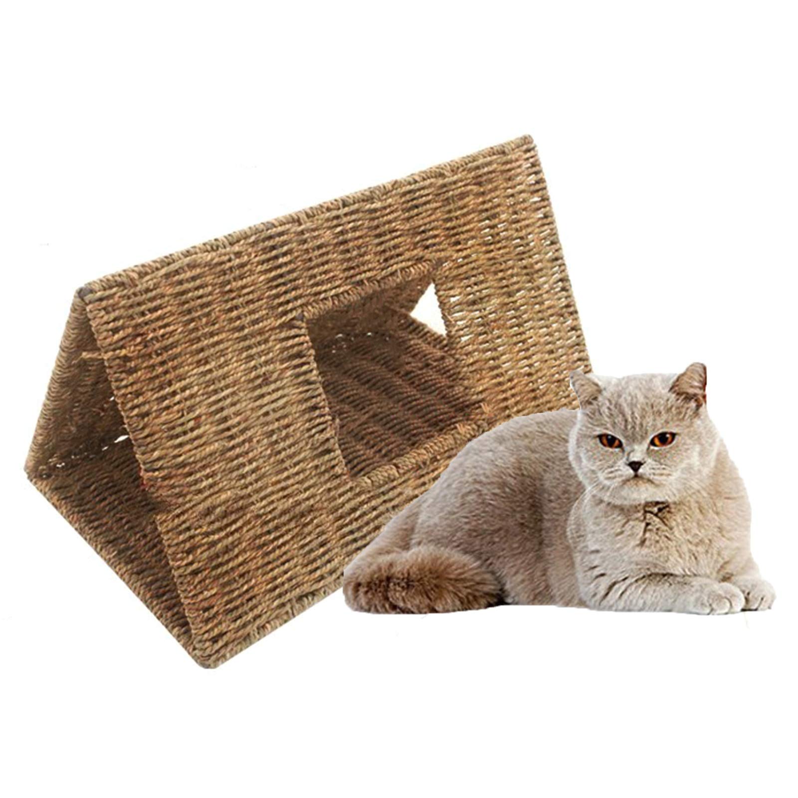 Casa para pájaros Jardín al Aire Libre Patio Nido de pájaro Nido para Mascotas Tejido con Cuerda de Paja, Lugar de Descanso y cría de pájaros (tamaño: 35 x 20 cm)