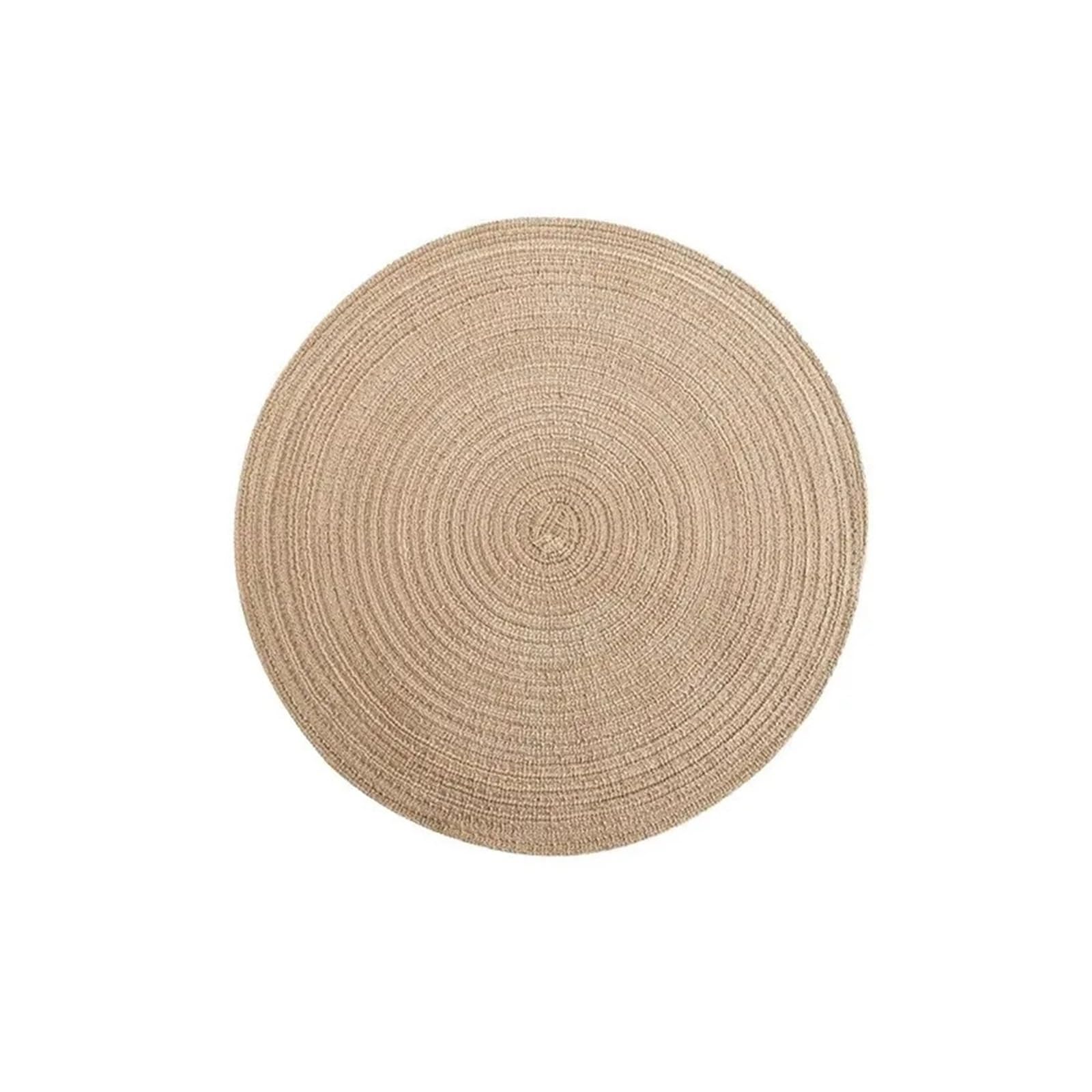 Insulated Coasters 36PCS Nordic Style Cotton Yarn Dinner Placemat Round Ramie Woven Cup Mat Heat Insulation Plate Anti-scald Non-Slip Coaster(Tawny 1)