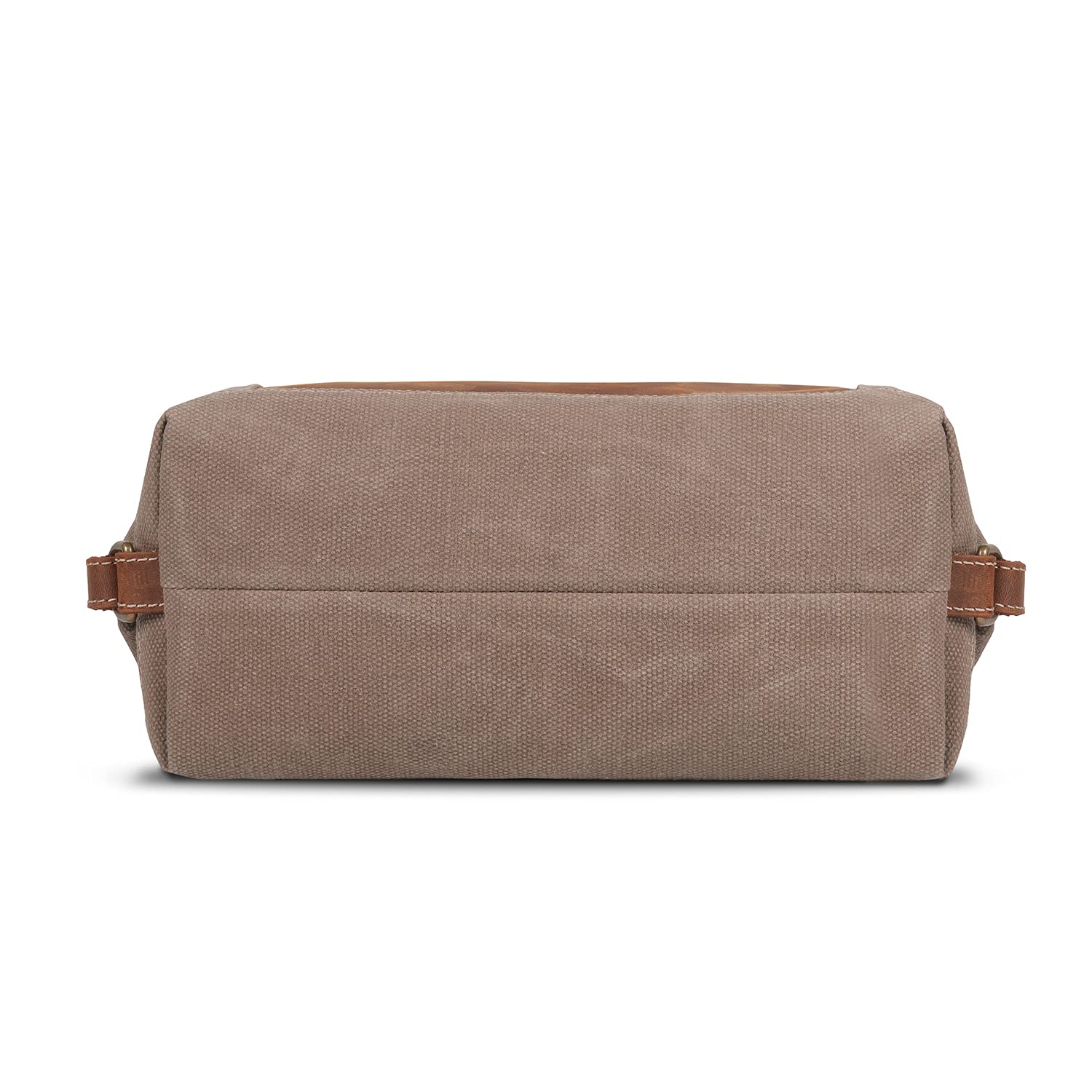 LONDO Toiletry Bag Genuine Leather and Canvas Travel Toiletry Bag Dopp Kit
