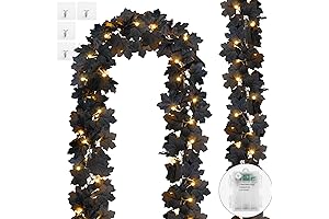 Ouddy Decor Halloween Maple Leaves Garland
