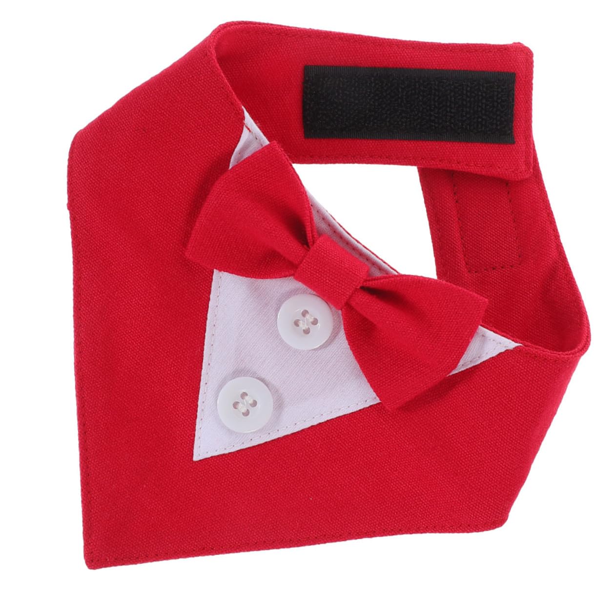 VICASKY 5 Pièces Bandana Chien Réglable Triangle avec Nœud Foulard Salivaire pour Chiots Accessoire Élégant pour Animaux de Compagnie Rouge S