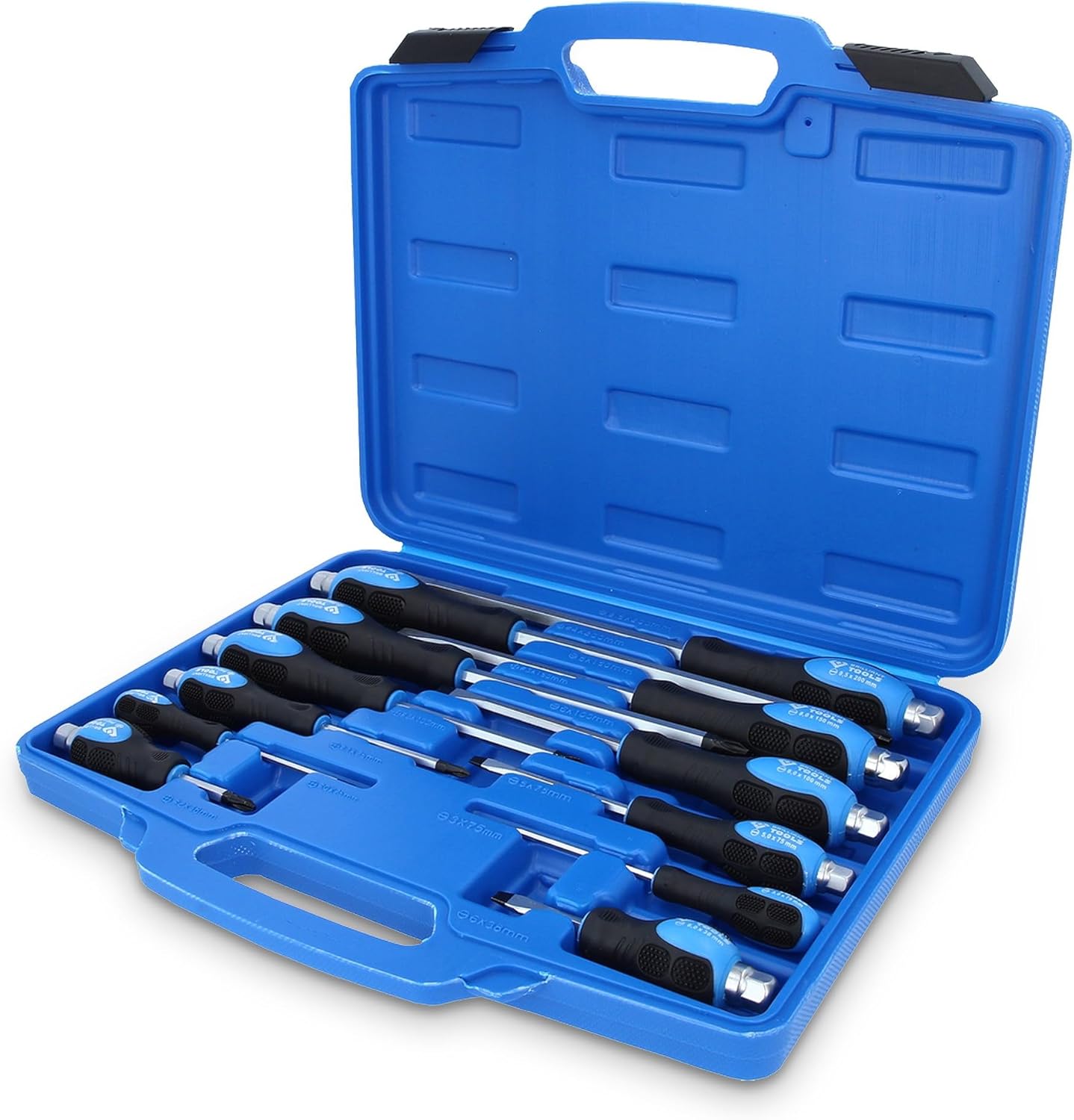 BRILLIANT TOOLS BT034012 Screwdriver Set with Impact Cap, 12 Pieces [Powered by KS TOOLS]