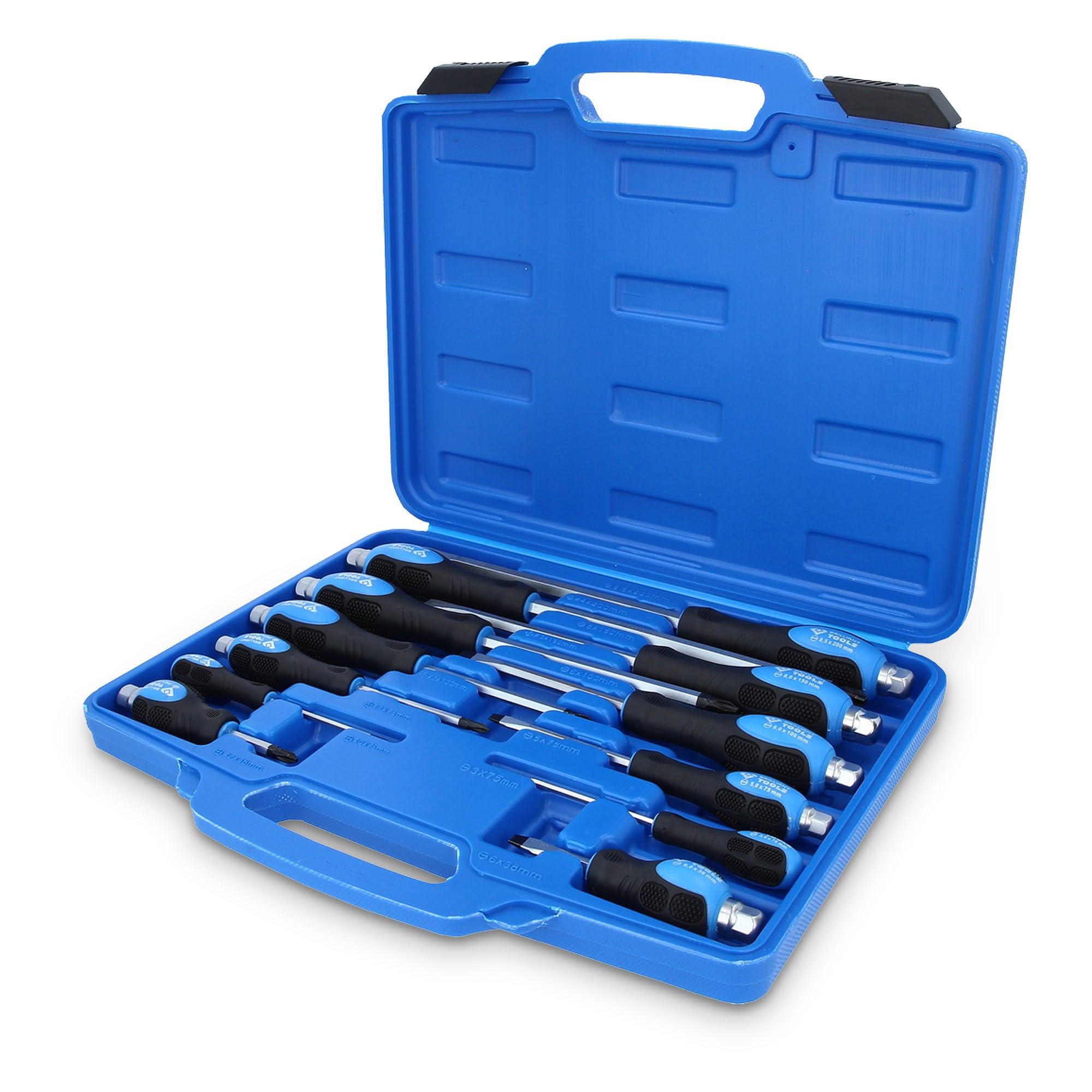 BRILLIANT TOOLS BT034012 Schraubendreher-Satz mit Schlagkappe, 12-tlg. Schlitz/PH [Powered by KS TOOLS]