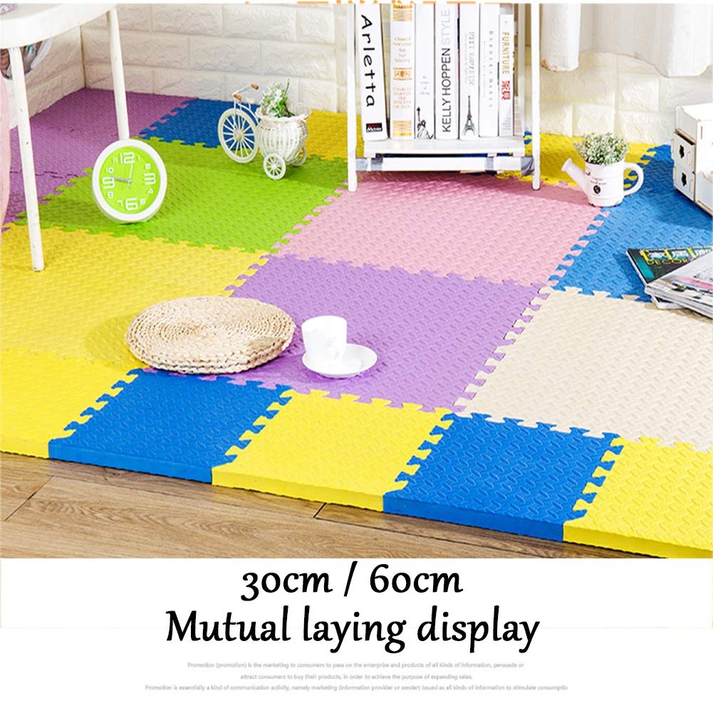 Miękka mata piankowa dla dzieci dla dzieci Outdoor Indoor Splice Puzzle Mat Blokujące płytki podłogowe Odwracalna mata do wspinaczki Pad，12 rozmiarów, 4 kolory (kolor: B, rozmiar: 60x60x1cm-