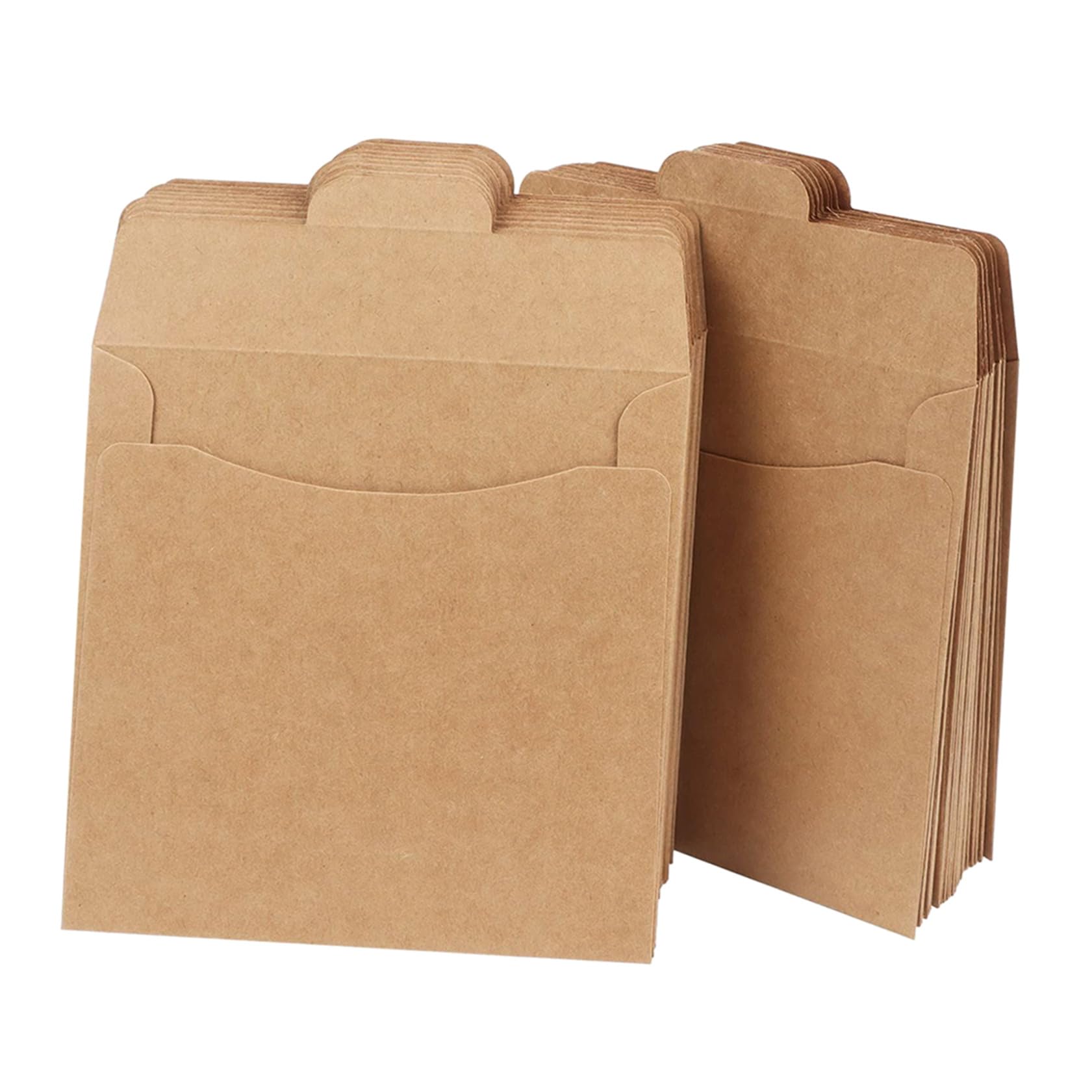 Papier Kraft Brun Pochettes CD Lot de 50, Réutilisables