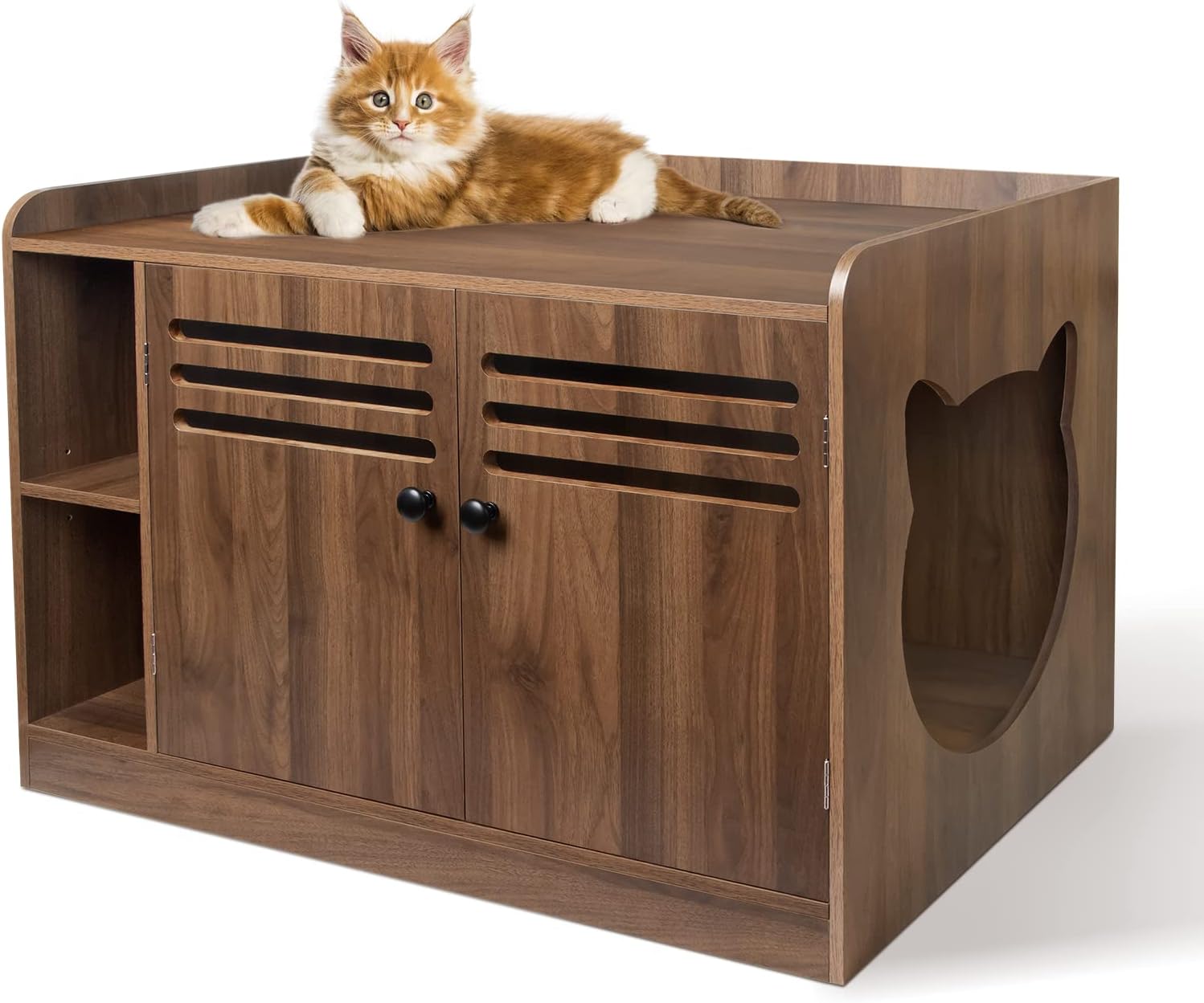 Imeepa Litter Box Enclosure, Cat Litter Box Furniture Hidden, Hidden