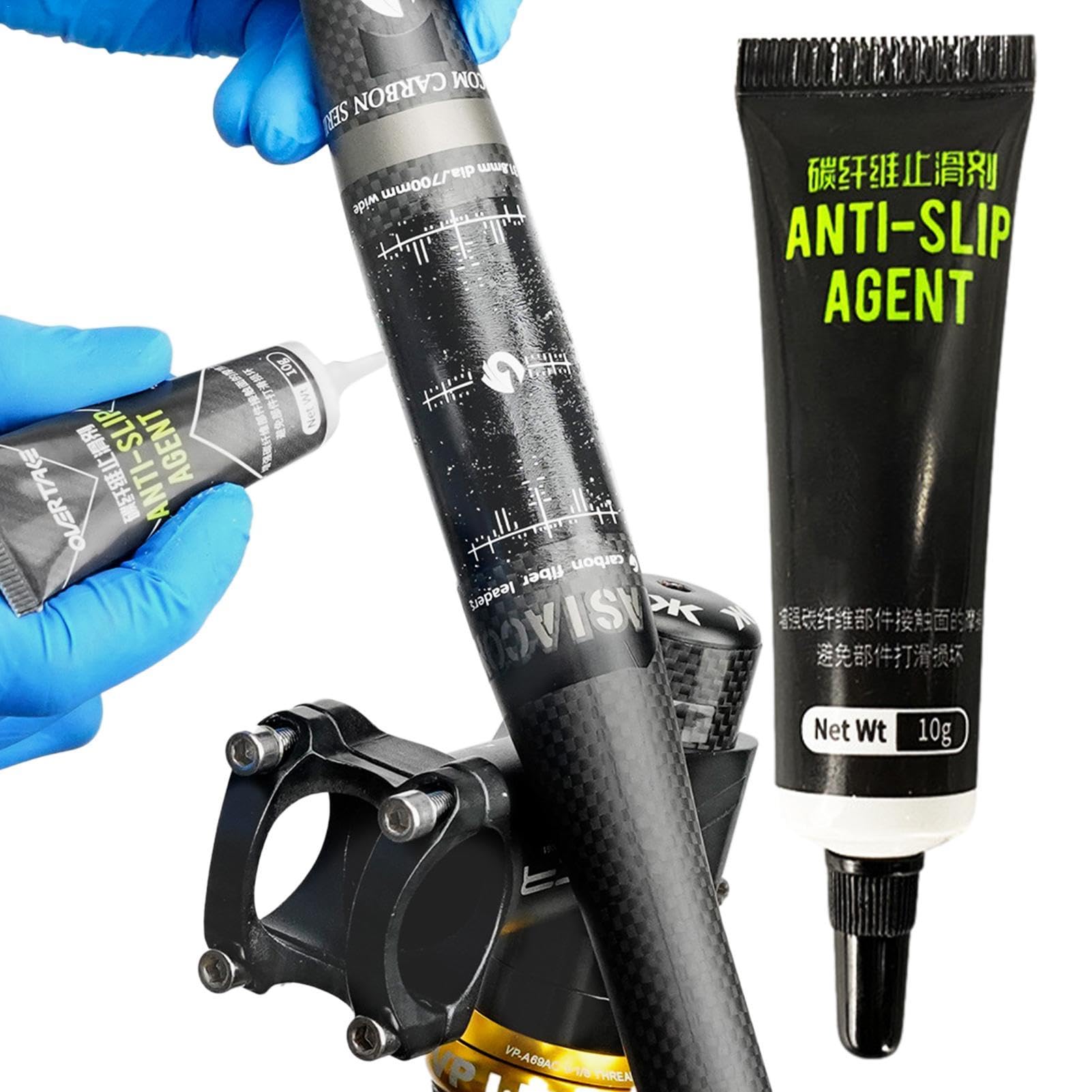 Generic Antideslizante De Fibra De Carbono Para Bicicleta, Pasta De Carbono, Grasa Portátil, Lubricante Antideslizante, Gel De Montaje, Cómodo De Sostener, 10 G