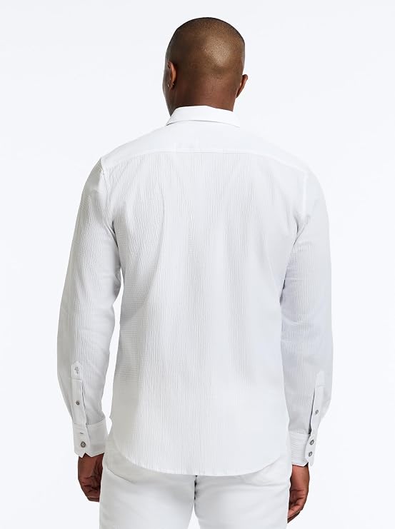 Robert Graham Men's Thresher Long Sleeve Cotton Seersucker Button Down Shirt