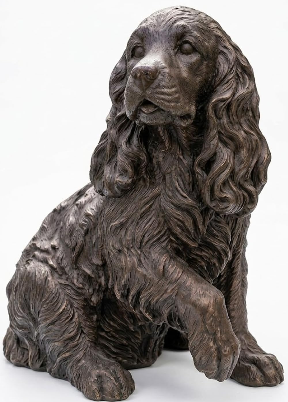 My Square Mile Bronze Brown Springer Spaniel Dog Ornament Sculpture Memorial Garden Brown Bronze Statue Indoor Outdoor, Large 40Cms Freestanding Resin Pet Gift