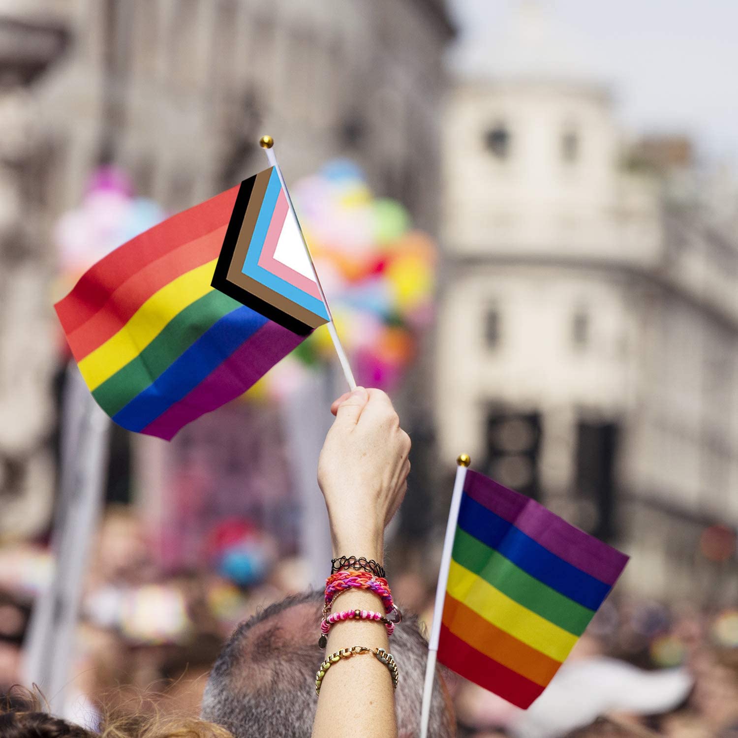 Illustrazione 3D. Bandiera Gay pride. In occasione di San Valentino e