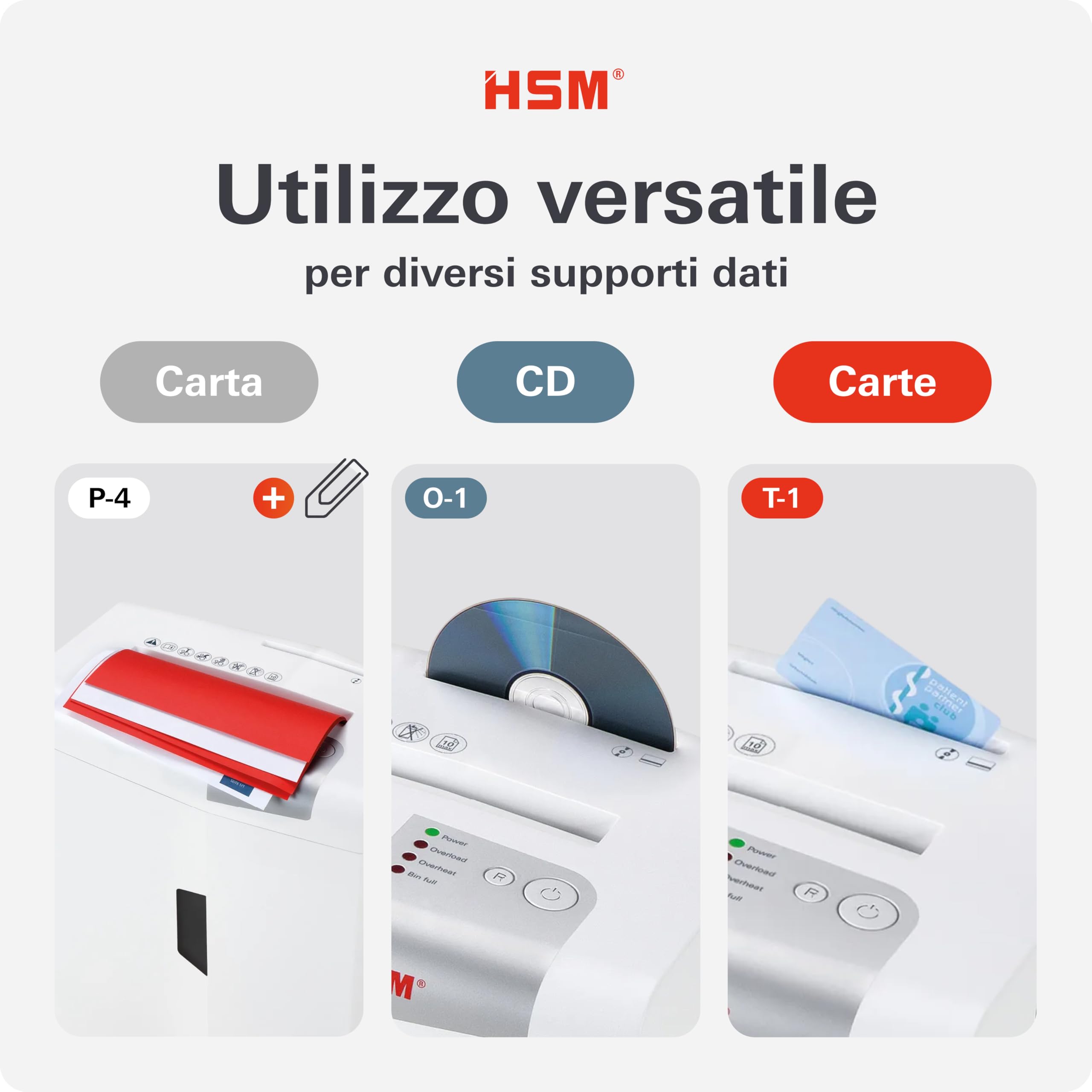 HSM shredstar X10 1045111 Distruggidocumenti da 4,5x30 mm, Bianco argento, taglio a frammenti
