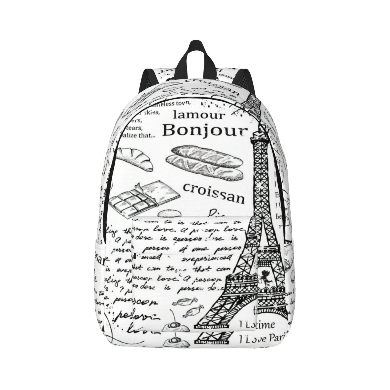 Mochila de viaje con estampado de París para escapadas de fin de semana 8
