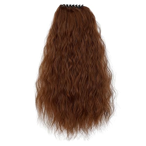 Miniatura 3 de Extensión de cola de caballo de garra de 18 pulgadas, extensiones de cabello lacio con clip, cola de caballo larga para mujer, extensiones de cola