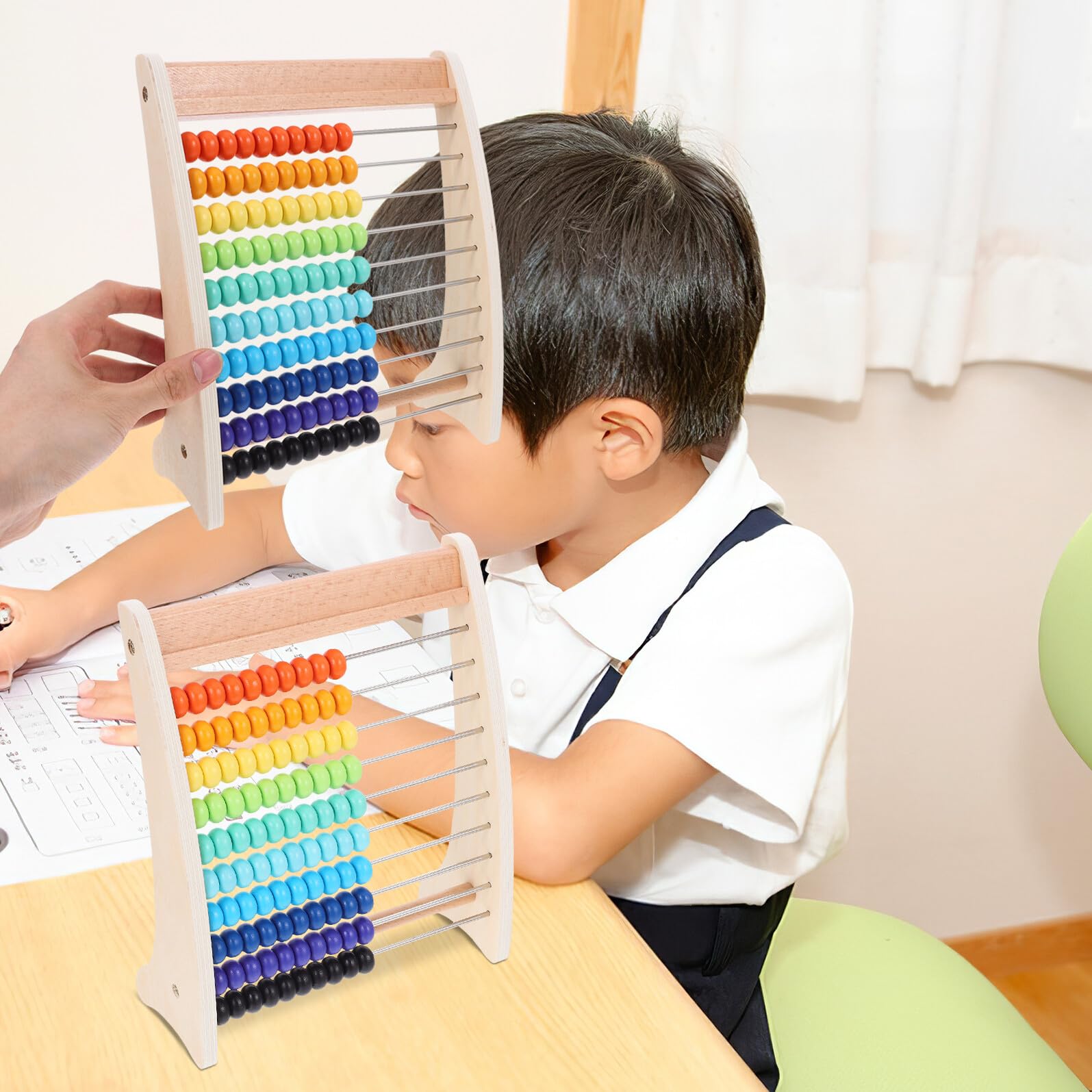 Homoyoyo Boulier Éducatif en Bois pour Améliorer la Précision du Calcul Cognition Mathématique pour Garçon et Filles Outil Mathématique pour Apprentissage Quotidien et Relation
