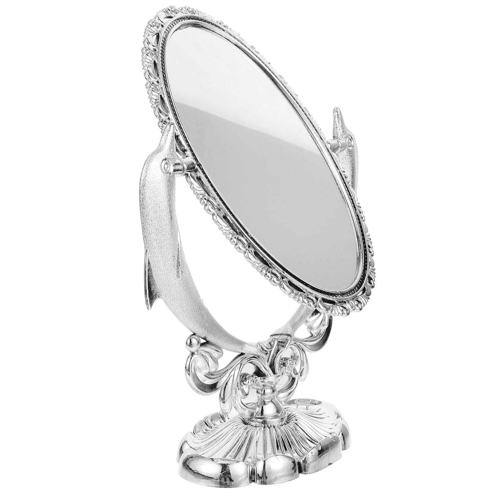 Miroir de maquillage de table en plastique et verre Homoyoyo pivotant