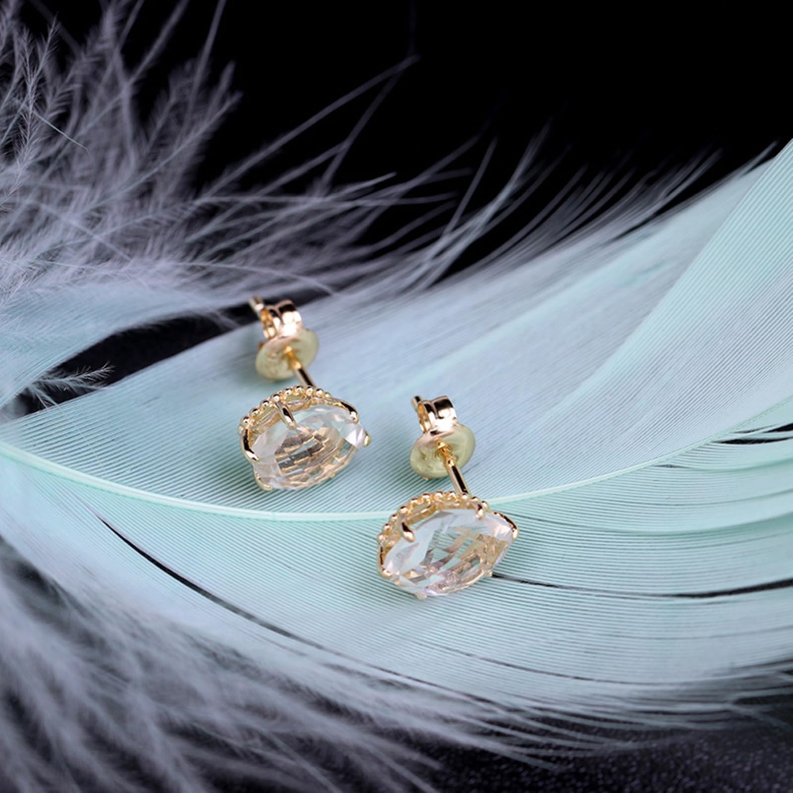 Pendientes de oro auténtico para mujer