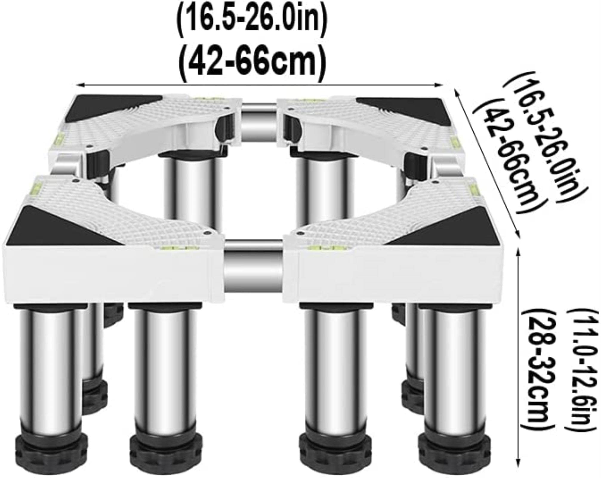 Base De Soporte para Lavadora Pedestal para Lavadora Base De Soporte Antivibración para Refrigerador con Patas De 8/12 Soporte para Lavadora Secadora Bandejas De Piso Aju,12legs-28-32cm