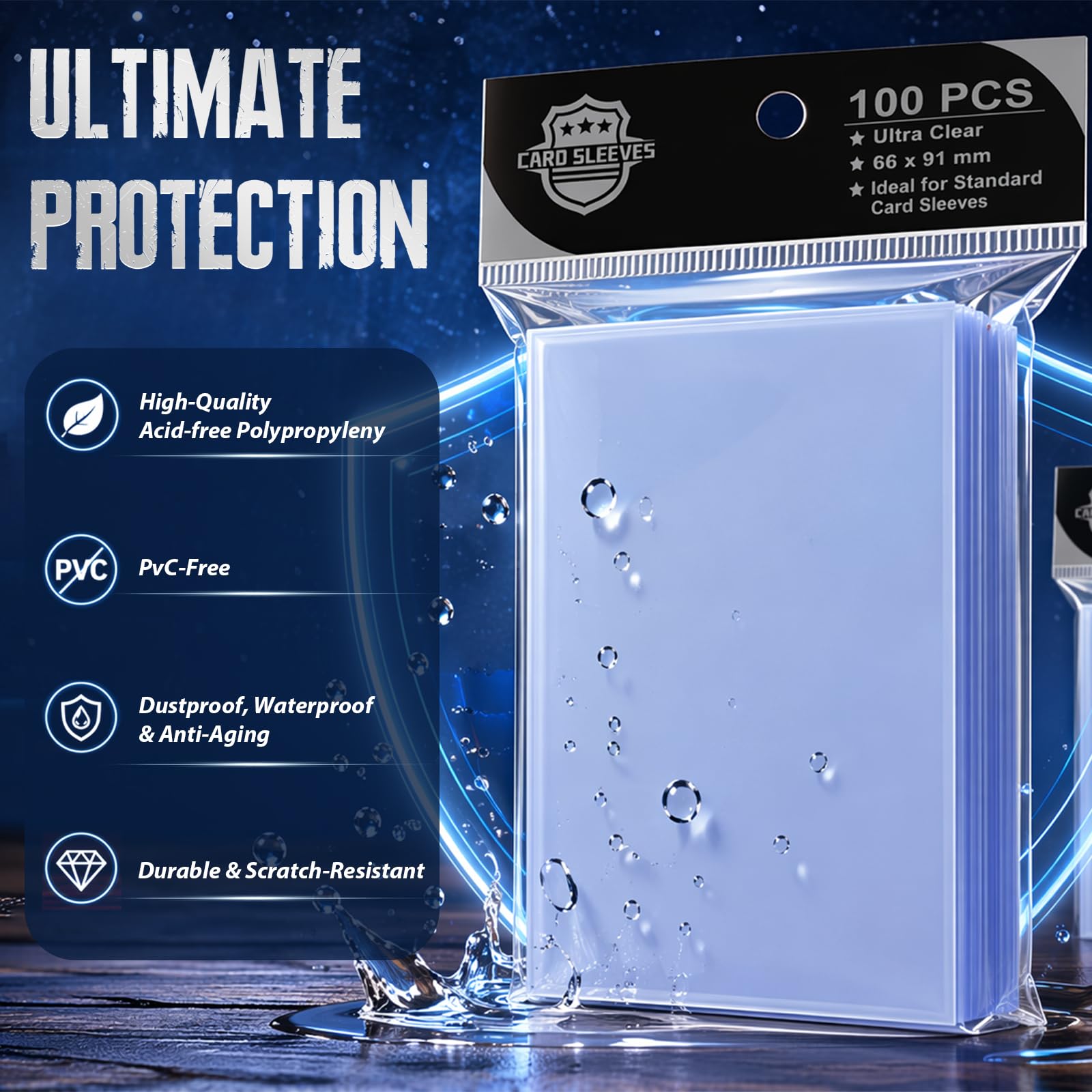1000 fundas protectoras transparentes suaves para tarjetas, estándar para fundas de tarjetas de centavo, fútbol, magia, béisbol, MTG, Yugioh