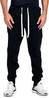 ProGo USA Men's Joggers Sweatpants: Comfortable Fleece Marled Pants with Pockets