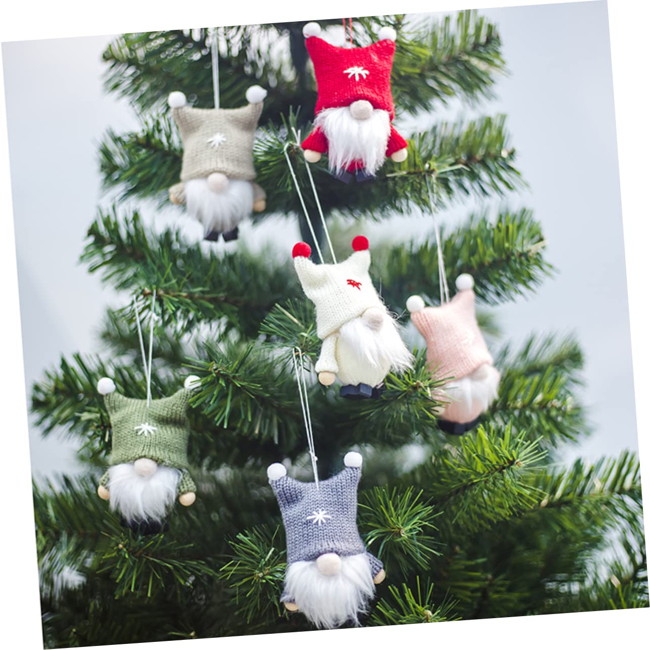 Amosfun STK Krippenschmuck Weihnachten Skandinavisch Weihnachtsmann Dekoration Verzierung Gefüllte Weihnachtswichtel Weihnachtszwerge Schwedische Tomte Ornament Nordisch Kunsthandwerk