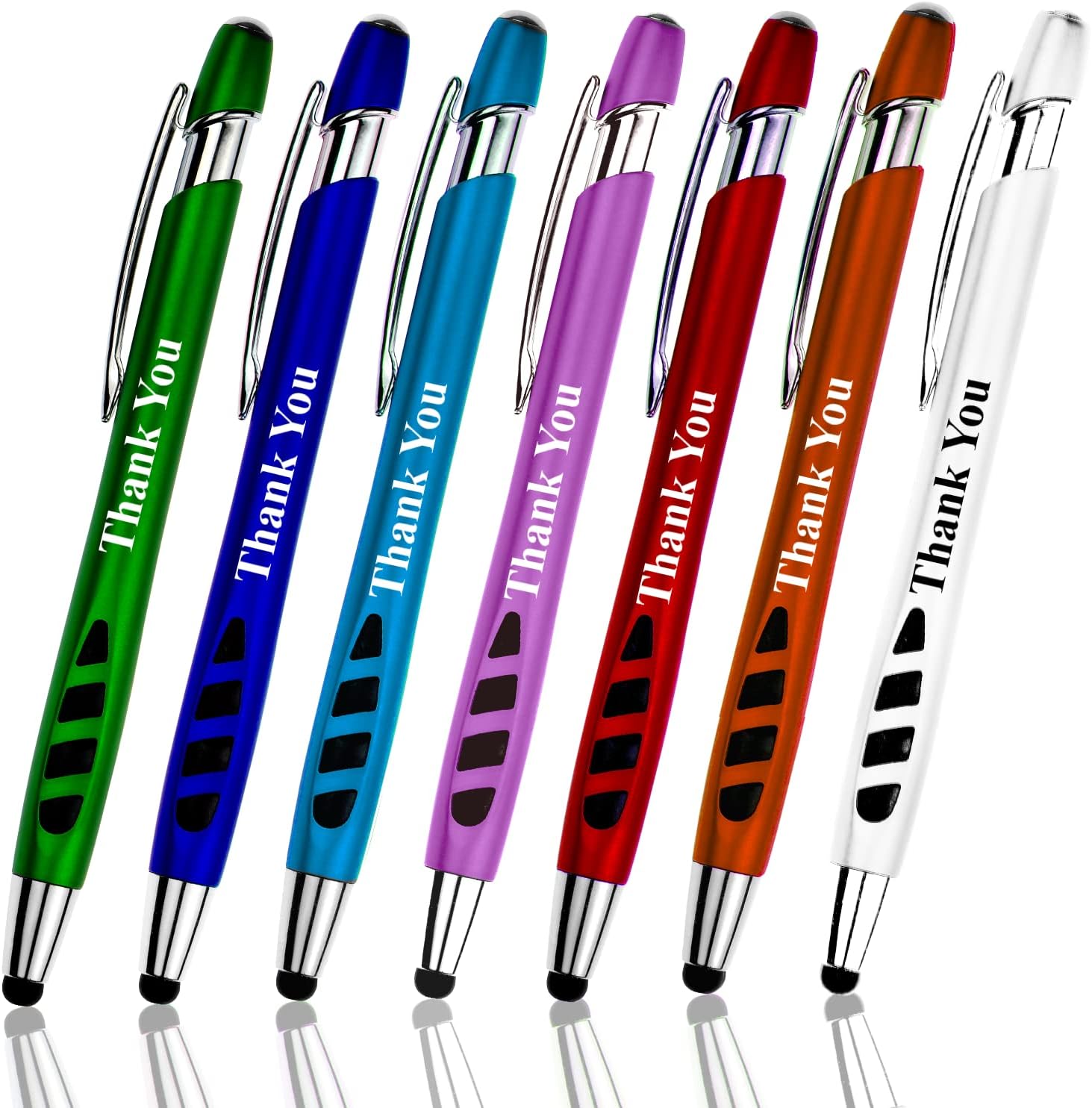 Thank You Greeting Gift Stylus Pens for Touchscreen Devices - 2 in 1 Multifunction Pen - for Employee Appreciation, Business Parties and Events, 25 Pack