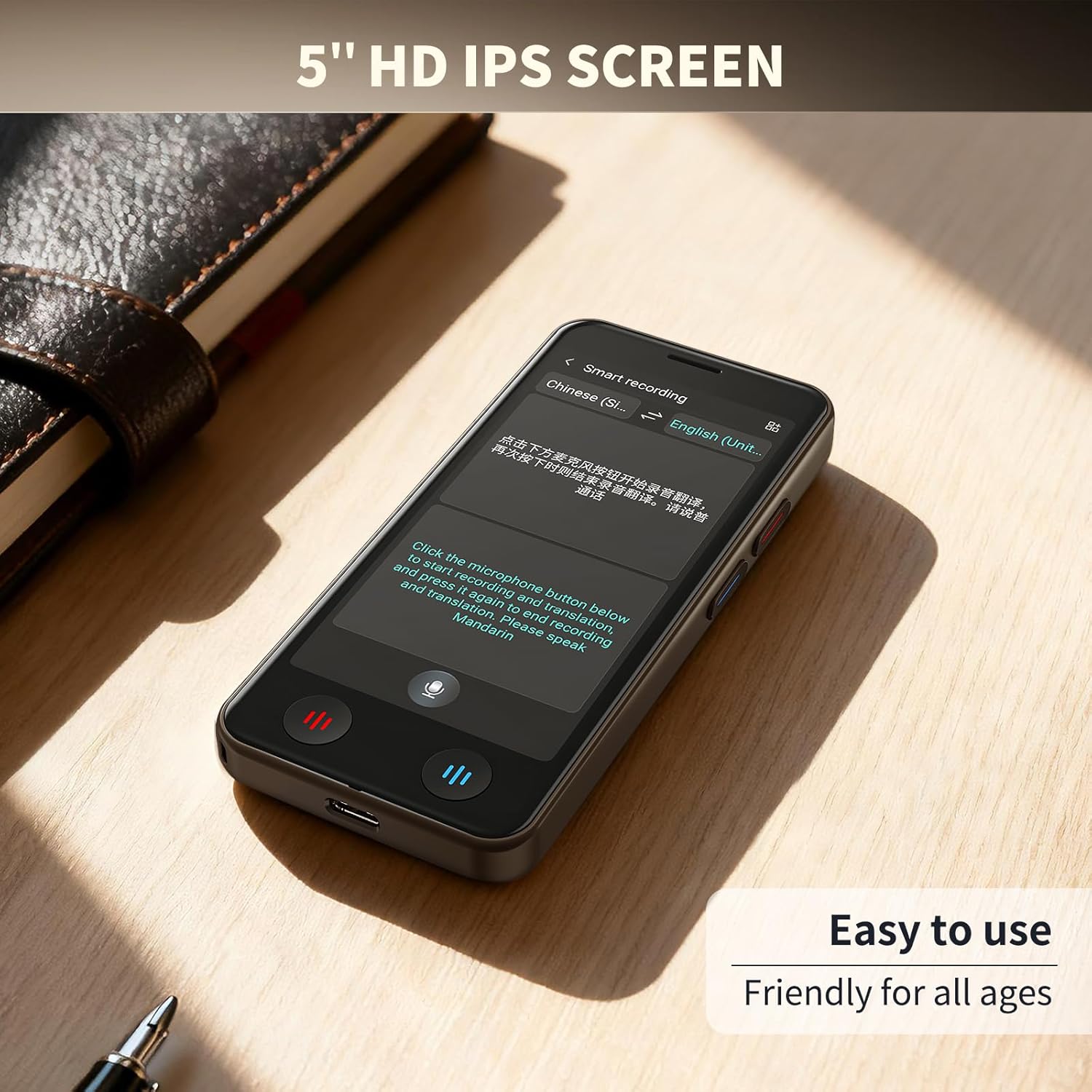 Language Translator Device No WiFi Needed, Instant Pocket AI Translator, traductor de Ingles español, Support 150 Languages Real-TimeVoice Translation, Traductor for Business Travel Study