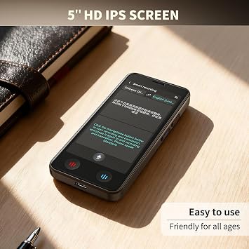 Language Translator Device No WiFi Needed, Instant Pocket AI Translator, traductor de Ingles espanol, Support 150 Languages Real-TimeVoice Translation, Traductor for Business Travel Study