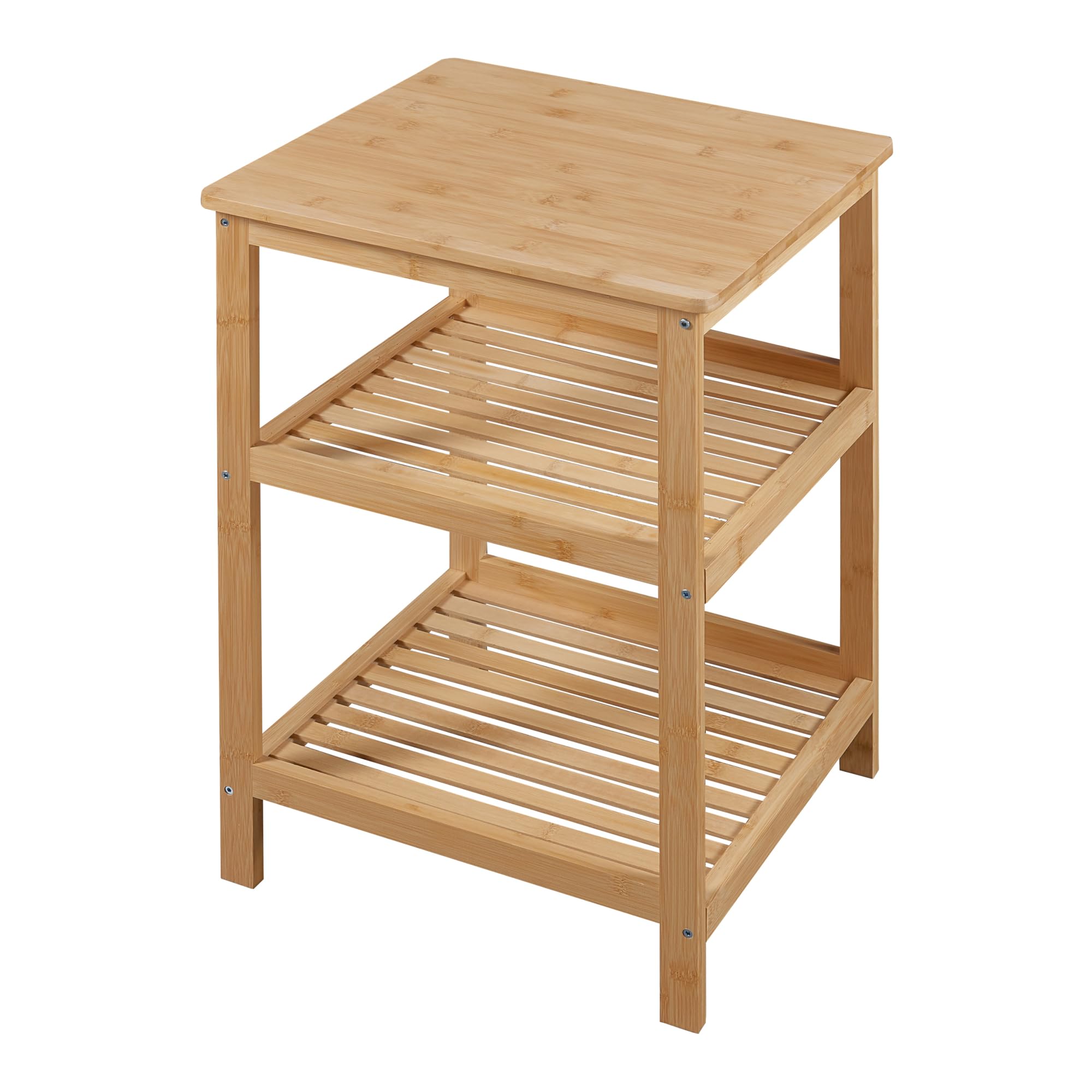 en.casa] Bambus Standregal Ikerasak Badregal 60 x 40 x 40 cm Regal für Badezimmer Küche mit 3 Ebenen Küchenregal Bambusregal Holz stehend Küche, Haushalt & Wohnen