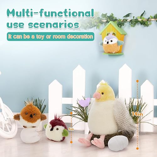 Vista 78 de Muiteiur Animal de peluche de tortuga marina, suave juguete de peluche con 3 bebés, vida marina de peluche azul para niños y niñas (azul)