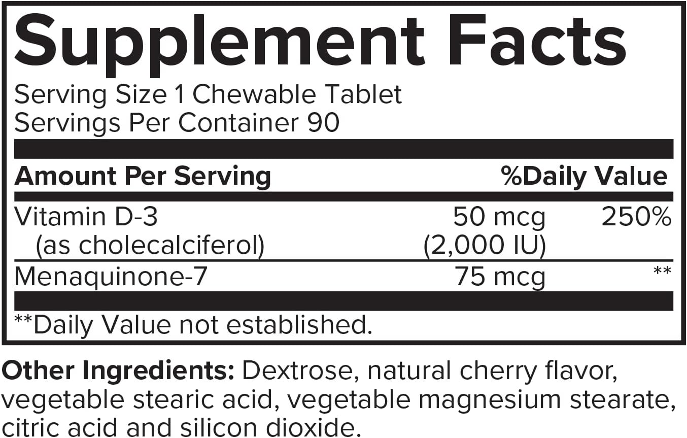 Portions Master Vitamin D3 + K2 Supplement, Bone and Heart Health Support, High Potency D3 5000 IU with Menaquinone MK-7, Non-GMO, Gluten-Free (60 Capsules) - Image 4