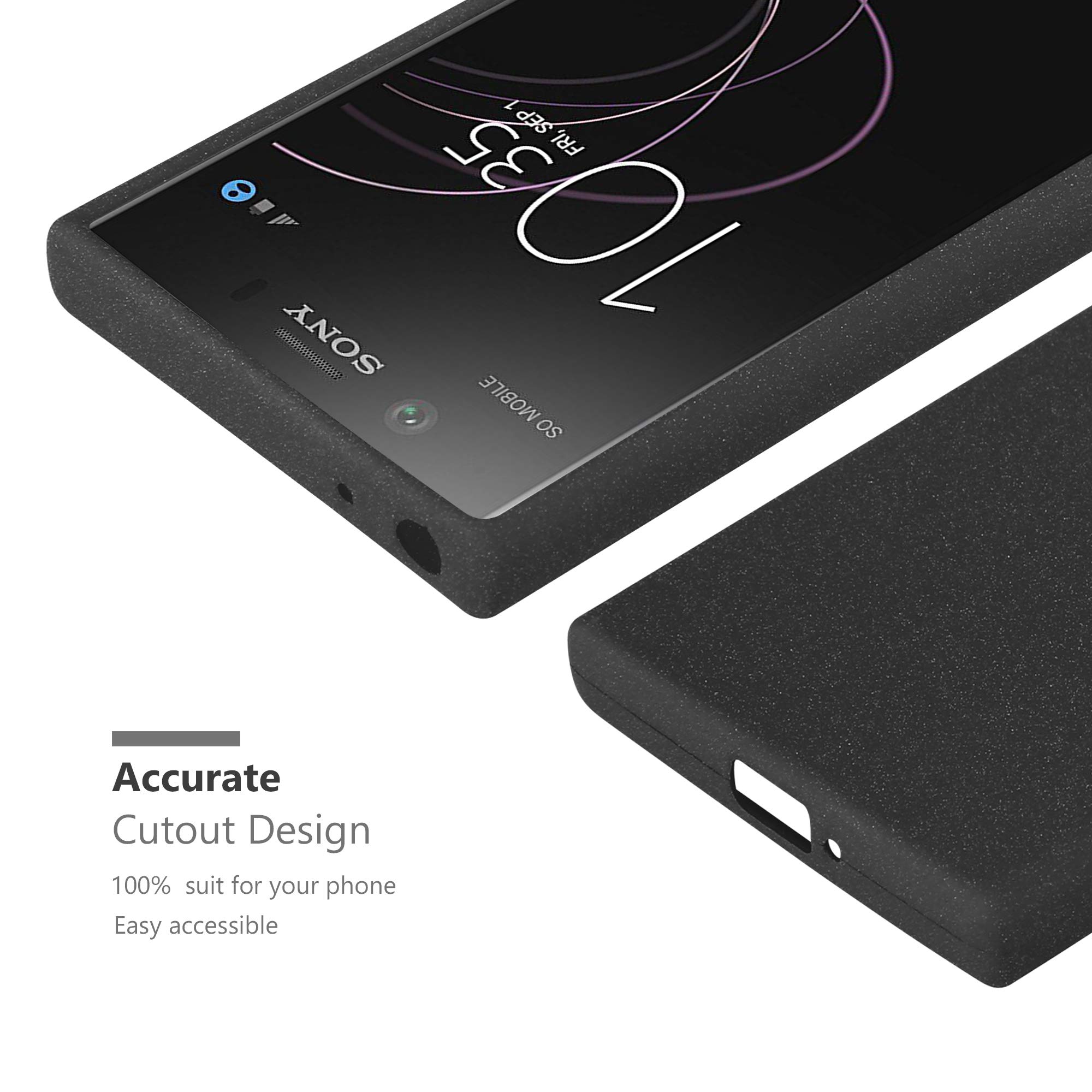Cadorabo Custodia Morbida In Silicone TPU Per Sony Xperia XA1 Plus - Colore Frost Blu Scuro - Cover Sottile Antiurto 1,2mm