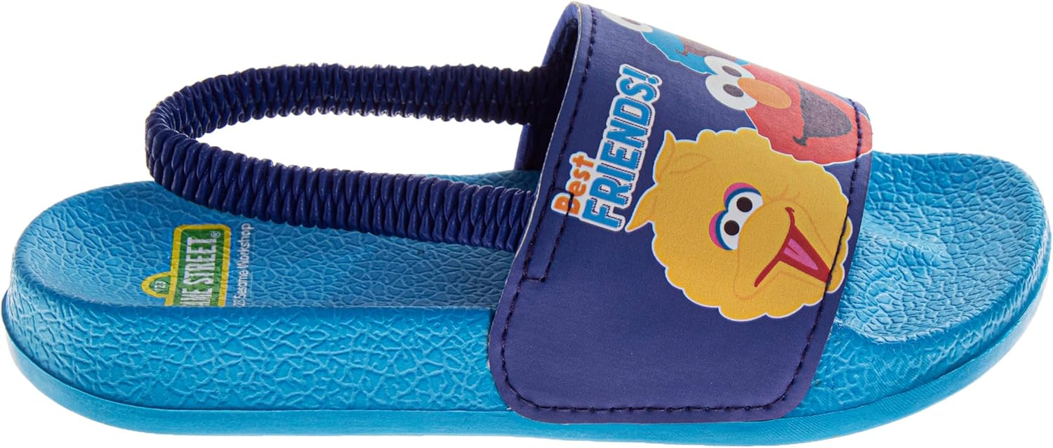 Josmo Boys Slide Open Toe Summer Sandals SlipOn Pool Slides Spiderman, Avengers, Sonic the Hedgehog (sizes: 5-10 toddler / 11-12 little kid)