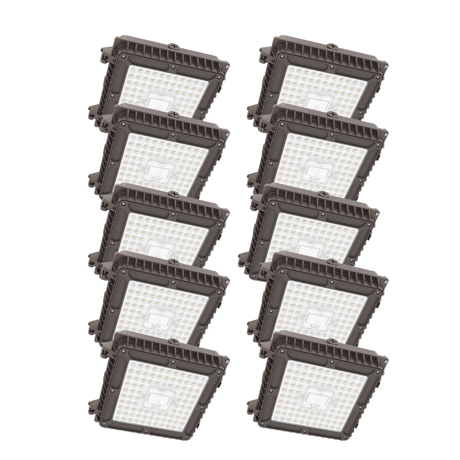 HYPERLITE 65W LED Canopy Light 10 Pack 5000K 8450LM Super Bright 9 1 x 9 1 100-277Vac UL