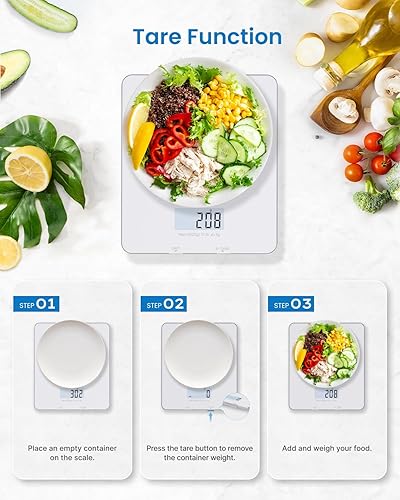 Miniatura 7 de RENPHO Food Scale with Nutritional Calculator, Digital Kitchen Scale for Weight Loss, Smart Food Weight Scale with App for Macro Keto Calorie