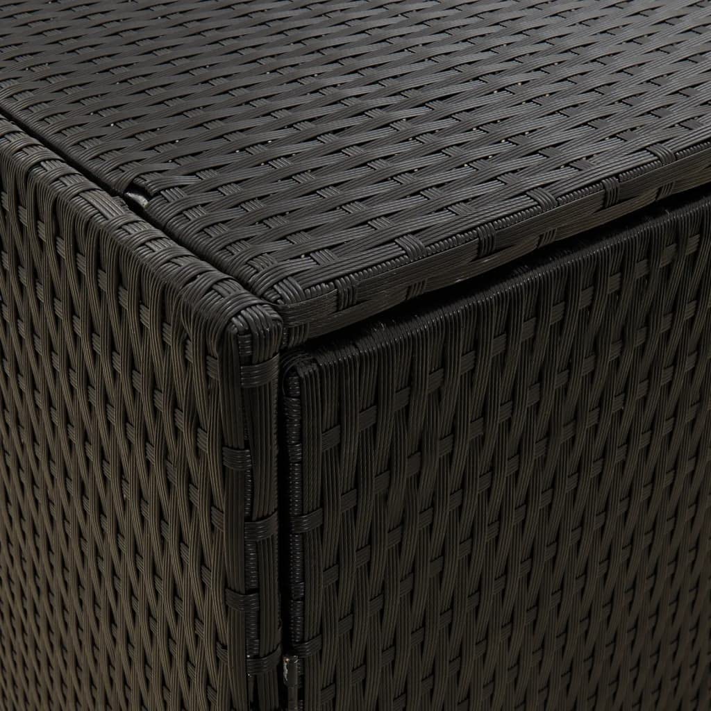 Gartenschrank Geräteschrank Aufbewahrungsschrank Schwarz 100x55,5x80cm Poly Rattan