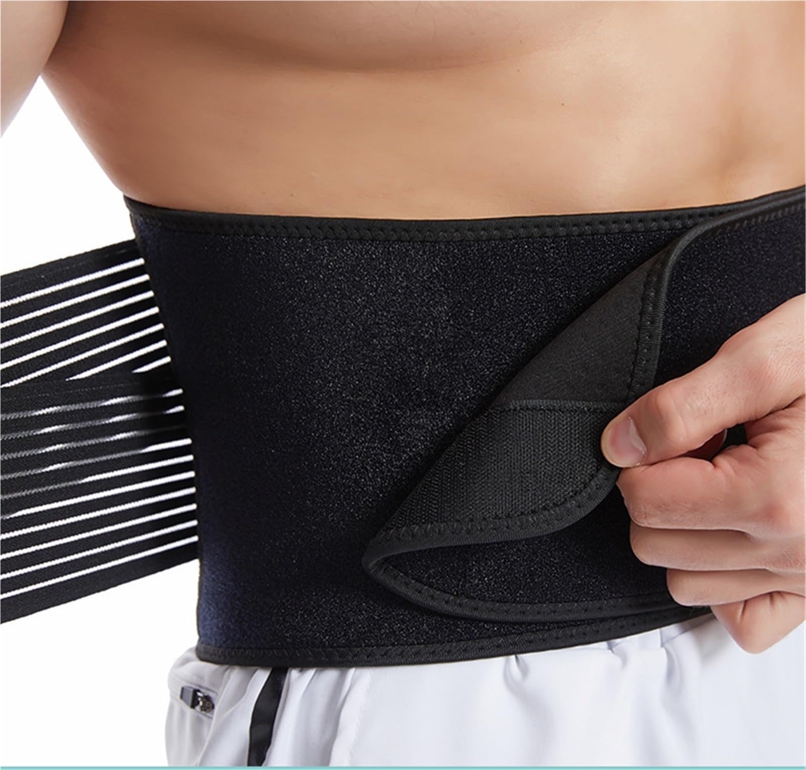 Faja Lumbar Soporte For La Espalda con Cinturón Retráctil Soporte For La Espalda Lumbar con Malla Transpirable Cinturón Apoyo Lumbar(M)